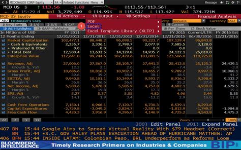 Downloading Data to Excel - Bloomberg Terminal - Brooklyn College Library LibGuides Home at ...