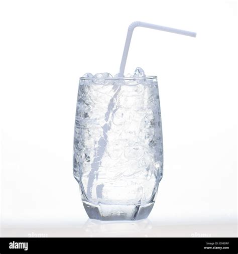 Sprite drinks whit sparkling soda and ice in glass isolated on white Stock Photo - Alamy