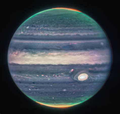 Jupiter Showcases Auroras, Hazes (NIRCam Closeup) | ESA/Webb