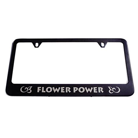 Black Laserable License Plate Frame