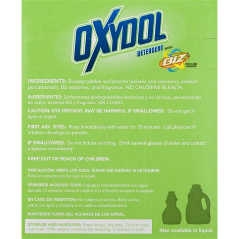 Oxydol Detergent With Biz Stain & Odor Eliminator Smells So Good Scent (100 oz) Delivery or ...