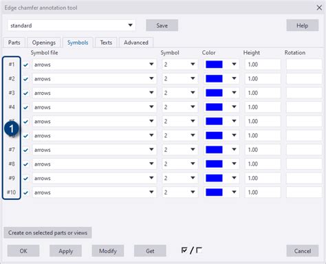 Edge chamfer annotation tool | Tekla User Assistance