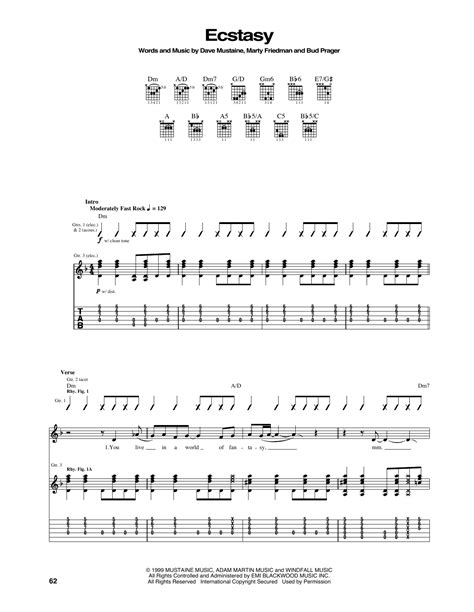 Ecstasy by Megadeth - Guitar Tab - Guitar Instructor