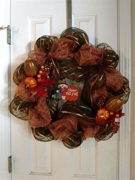 Happy Fall Ya'll...Wreath by Candace Happy Fall Y'all, Candace, Burlap Wreath, Christmas Wreaths ...