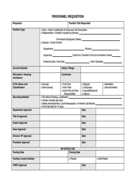 FREE 5+ Recruitment Requisition Forms in MS Word | PDF