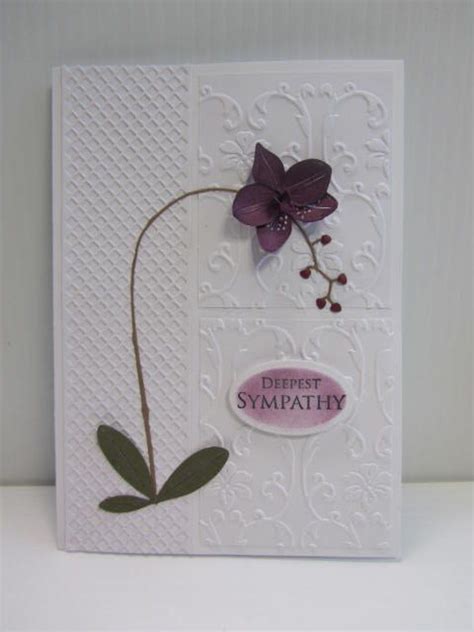 Orchid | Embossed cards, Sympathy cards, Card craft