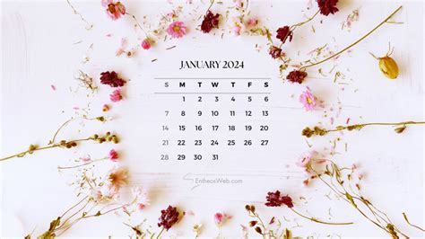 January 2024 Calendar Desktop Wallpaper | EntheosWeb