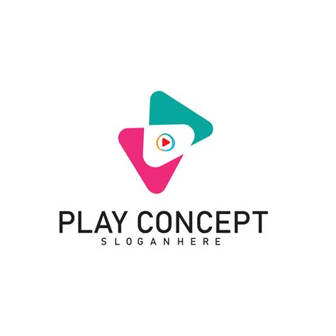 Colorful Play logo design concept. Play logo template vector. Icon ...