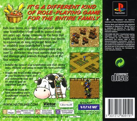 Harvest Moon: Back to Nature (1999) box cover art - MobyGames