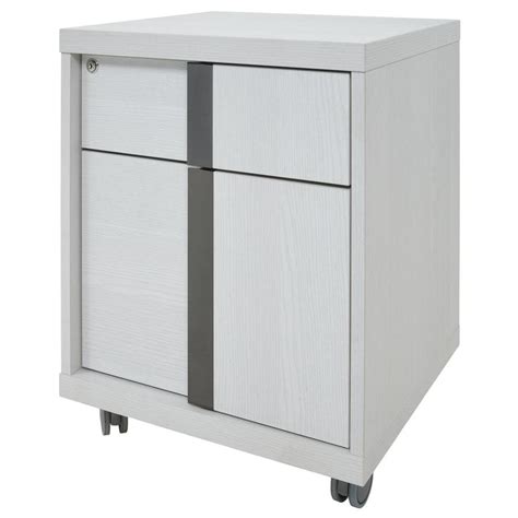 Tivo White Rolling File Cabinet | El Dorado Furniture