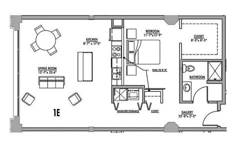 FLOOR PLAN 1E - Junior House Lofts