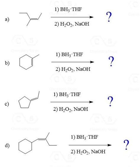 Hydroboration oxidation of alkenes regiochemistry and stereochemistry with practice problems ...