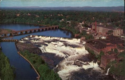 Aerial view of the Falls Hudson Falls, NY