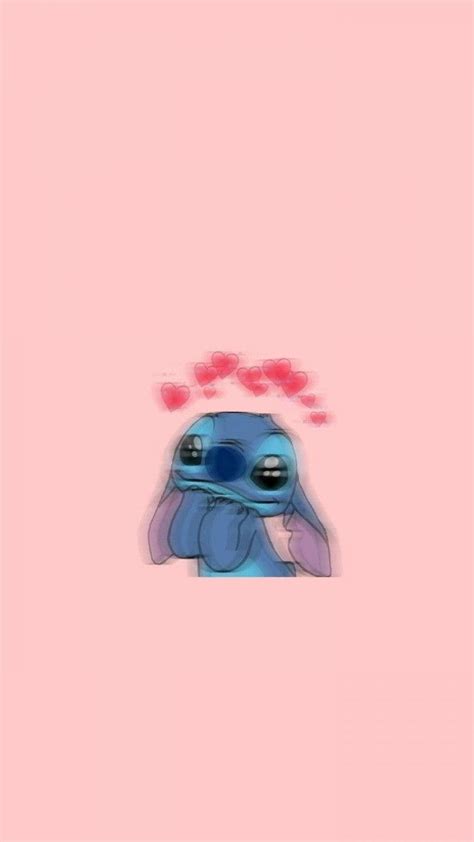 Download Cute Aesthetic Cartoon Adorable Stitch Wallpaper | Wallpapers.com
