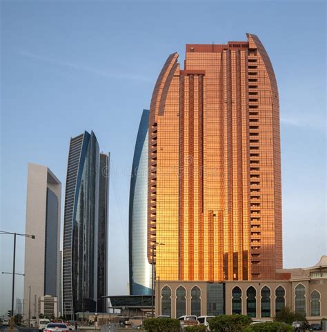 Abu Dhabi, UAE - March 31. 2019. the Etihad Towers and Bab Al Qasr ...