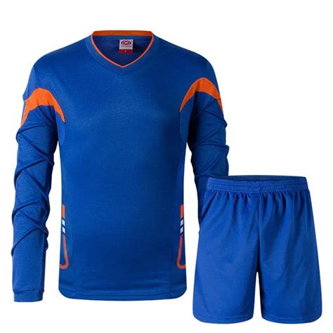 Custom Kids Soccer Goalkeeper Jersey Set Children Sponge Football Long Sleeve Goal Keeper ...