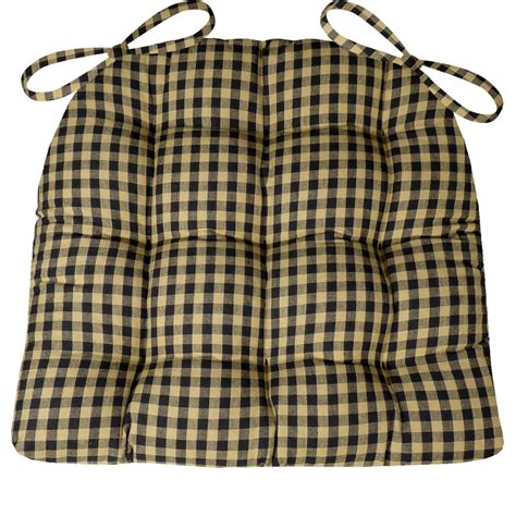 Barnett Products Dining Chair Pad With Ties Checkers 1/4 | Folding ...