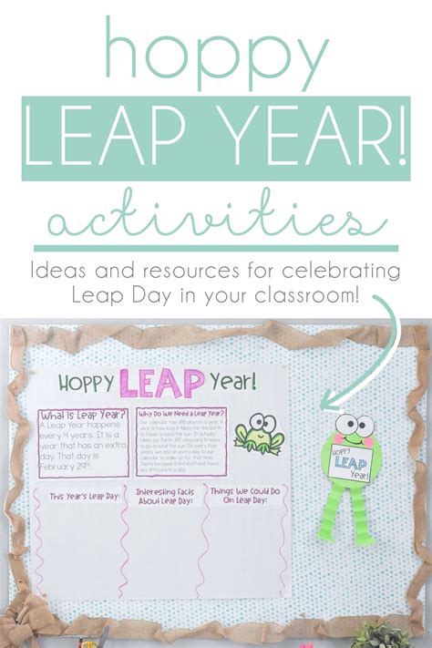 Hoppy Leap Year Activities Pin - The Applicious Teacher