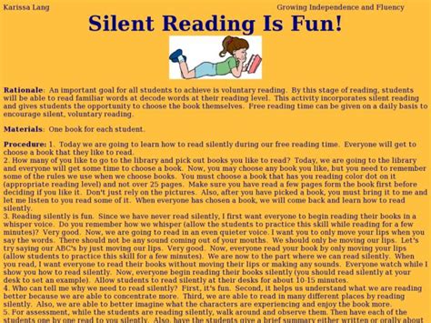 Silent Reading Is Fun! Lesson Plan for Kindergarten - 2nd Grade ...