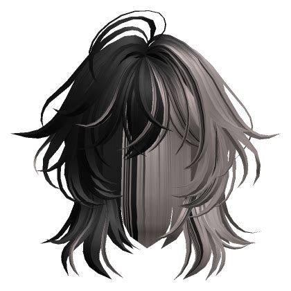 Black&Gray Anime Wolf Cut Hair's Code & Price - RblxTrade