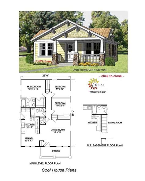 the floor plan for a small house with two bedroom and an attached porch, which is also