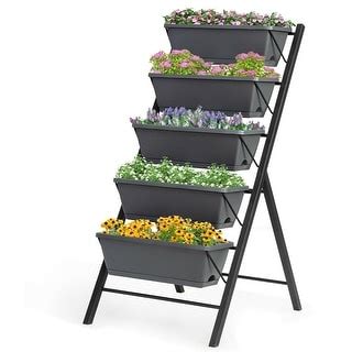 4 FT Vertical Raised Garden Bed 5-Tier Planter Box - Bed Bath & Beyond ...