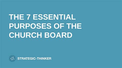 The 7 Essential Purposes of the Church Board - Leaders.Church