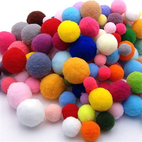 Aliexpress.com : Buy Color Pompom Fluffy Ball DIY Sewing Supplies Plush Cloth Craft Ball Hair ...