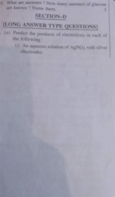 7. What are anomers ? How many anomers of glucose are known ? Name them...