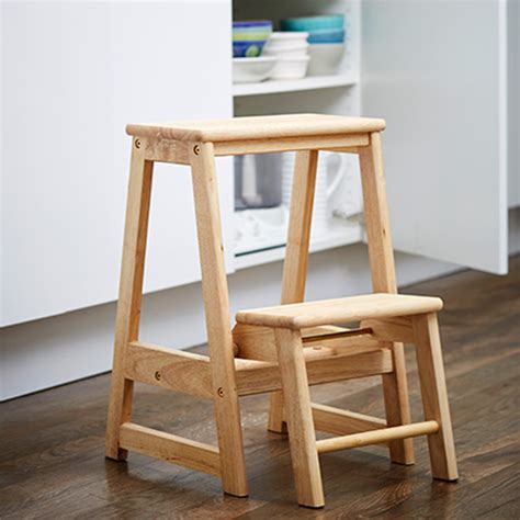 Folding Wooden Step-Stool