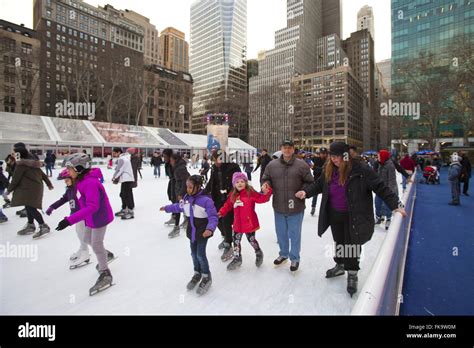 Ice Skating, Winter Village, Bryant Park, Manhattan, New York City, New ...