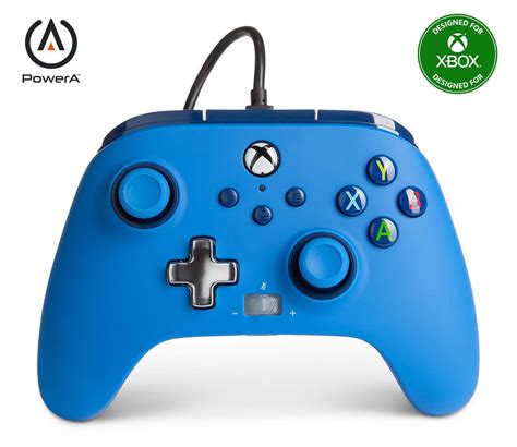 PowerA Enhanced Wired Controller for Xbox – Blue; gamepad, wired video game controller, gaming ...