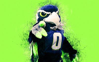 Download wallpapers Blitz, official mascot, Seattle Seahawks, 4k, art ...