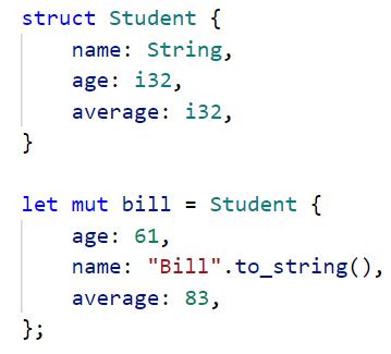 Rust Structs - Electronics Reference