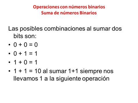 Operaciones Con Números Binarios ~ Sistema Binario