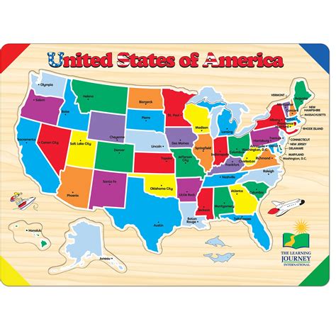 The Learning Journey Lift and Learn USA Map Puzzle - Walmart.com