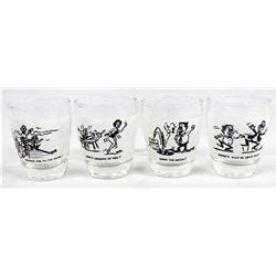 Vintage Novelty Anchor Hocking Shot Glasses