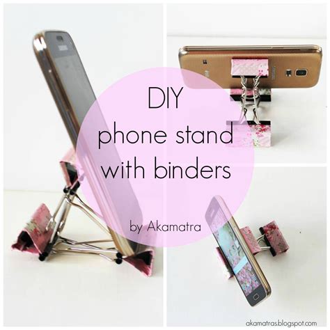 DIY smart phone stand with binders - Full tutorial - Akamatra