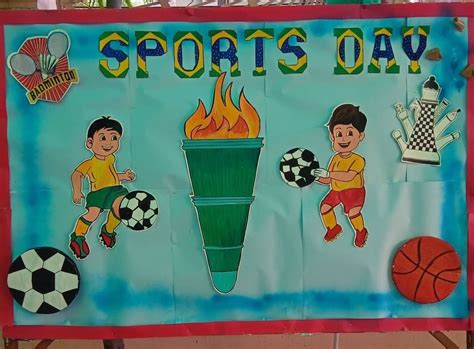 Board decoration ideas on Sports day | Sports day decoration, Sports ...