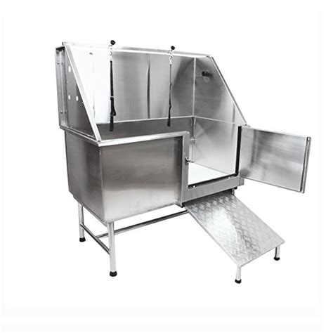 Professional Dog Grooming Bath Tubs Stainless Steel Made With Walk - In ...