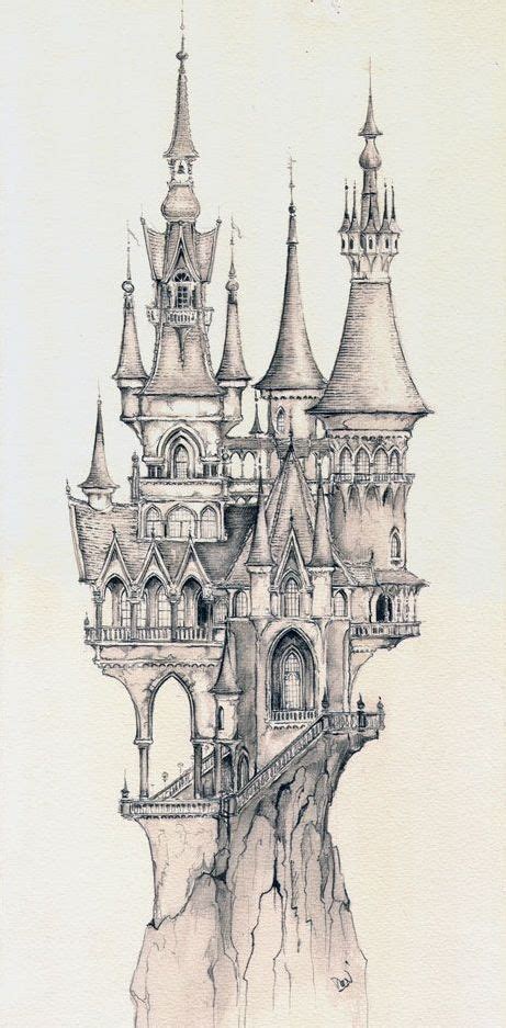 Castle drawing idea | Castle drawing, Art drawings, Fantasy castle