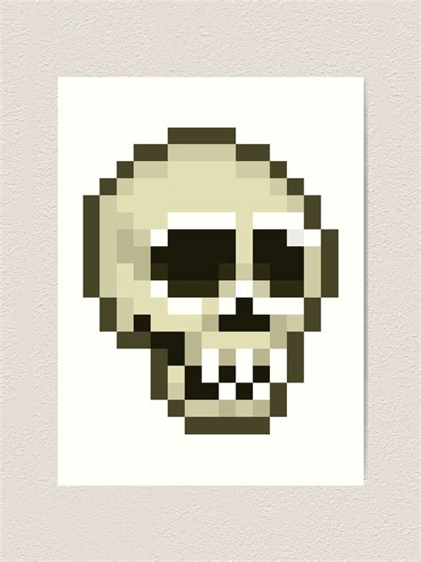 "Pixel Art Skull" Art Print for Sale by HiddenNinjas | Redbubble