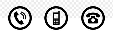 Isolated telephone simbols on white background. Phone icon set. 4435798 ...