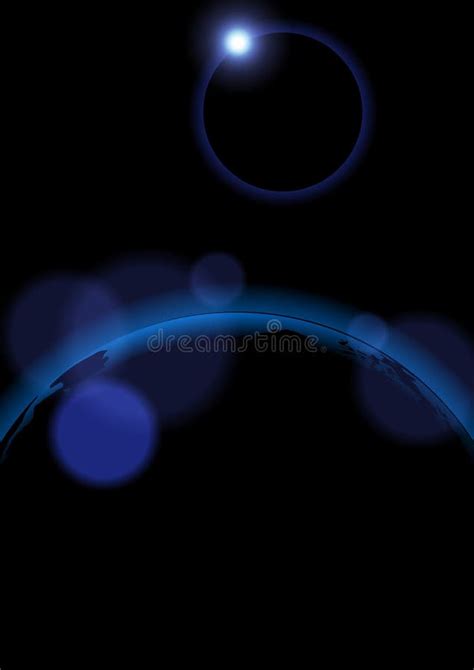 Sun and Earth Vector Space Background Stock Vector - Illustration of blue, comet: 81040193