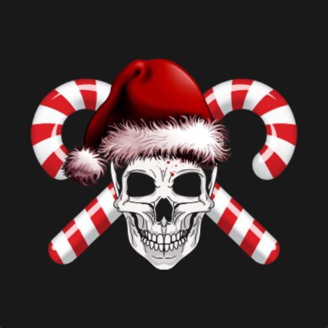 Funny Skeleton Skull Santa Hat Tee Merry Christmas Xmas Gift - Skeleton Skull Santa Hat ...