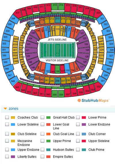 MetLife Stadium Seating Chart, Pictures, Directions, and History - New ...