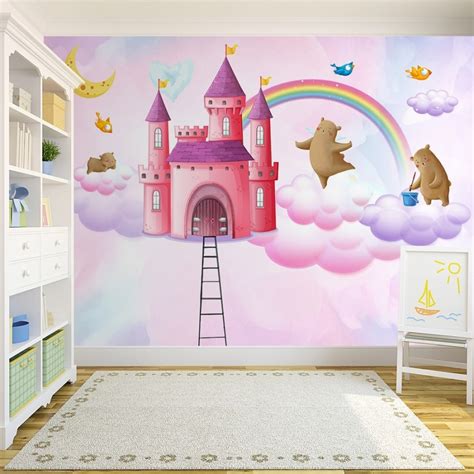 Dream Castle Baby Room Wallpaper