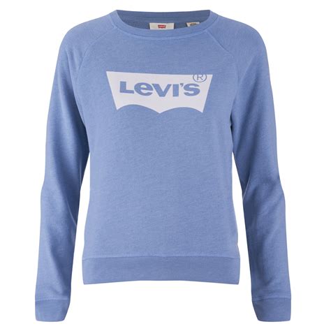 Levi's Women's Batwing Classic Sweatshirt - Colony Blue - Free UK ...