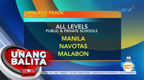 Walang pasok as of 7:28 AM (October 6, 2023) | UB