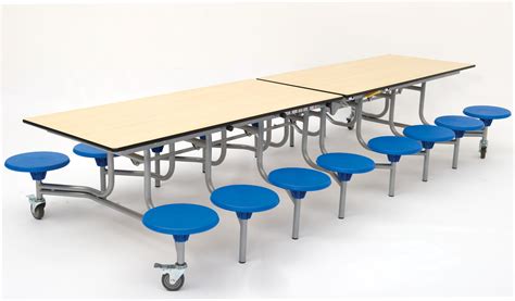 Rectangular Mobile Folding Table Seating Unit - School Dining Tables | Early Learning Furniture